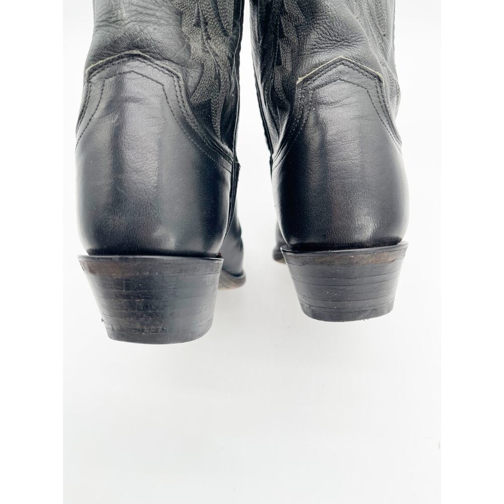 Lucchese 1883 Women’s 8 Black Burnished Buffalo Snip Toe Western Cowgirl Boots - Picture 8 of 11